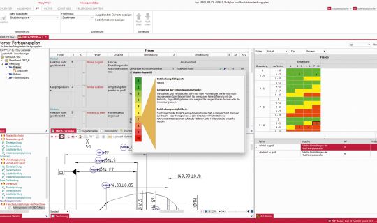 Softwarescreen des Quality Center-Moduls FMEA mit Aufgabenpriorität